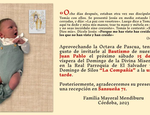 Bautismo de Juan Pablo – 15 Abril 2023